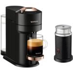 Nespresso - Vertuo Next Premium Coffee and Espresso Maker plus Aeroccino3 Milk Frother in Black - Black Rose Gold