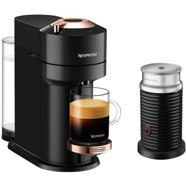Nespresso Vertuo Next Premium Coffee Espresso Maker plus Aeroccino3 Milk Frother in Black Black from Kings Outlet