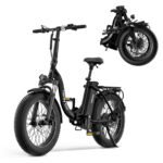 HiBoy - EX6F Foldable Electric Bike w/ 75 mi Max Operating Range & 25 mph Max Speed - 67.7*24.2*50.8 - Black