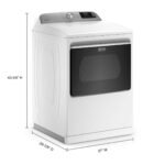 Maytag - 7.4 Cu. Ft. Smart Gas Dryer with Steam and Extra Power Button - White - Image 3
