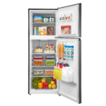 Insignia - 10.1 Cu. Ft. Top-Freezer Refrigerator with Reversible Door and ENERGY STAR Certification - Stainless Steel Look - Image 2