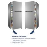 Insignia - 20.5 Cu. Ft. Top-Freezer Refrigerator with ENERGY STAR Certification - Stainless Steel - Image 5