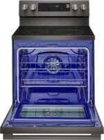LG - 6.3 Cu. Ft. Freestanding Electric True Convection Smart Range with Air Fry and Premium Handle - Black Stainless Steel - Image 7