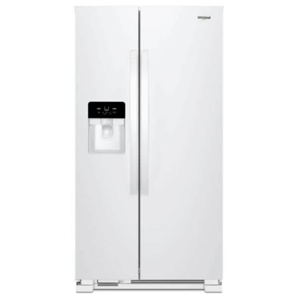 Whirlpool 21 Cu. Ft. Side-by-Side Refrigerator LED Interior Lighting White from Kings Outlet