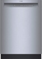 Bosch - 300 Series 24" Front Control Smart Built-In Stainless Steel Tub Dishwasher with 3rd Rack, 48 dBA - Stainless Steel