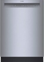 Bosch - 300 Series 24" Front Control Smart Built-In Stainless Steel Tub Dishwasher with 3rd Rack, 48 dBA - Stainless Steel