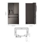 LG Standard-Depth MAX 28.6 Cu. Ft. 4-Door French Door Smart Refrigerator Full-Convert Drawer Black from Kings Outlet