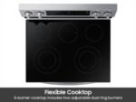 Samsung - 6.3 cu. ft. Freestanding Electric Range with Rapid Boil, WiFi & Self Clean - Stainless Steel - Image 5