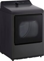 LG - 7.3 Cu. Ft. Smart Electric Dryer with Sensor Dry - Platinum Black - Image 2