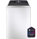 GE Profile - 5.3 Cu. Ft. High Efficiency Smart Top Load Washer with Smarter Wash Technology, Easier Reach & Direct Drive Motor - White - Image 2