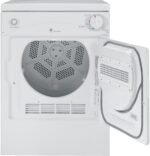 GE - 3.6 Cu. Ft. Stackable Electric Dryer with Portable - White - Image 6