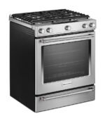 KitchenAid - 6.5 Cu. Ft. Self-Cleaning Slide-In Gas Convection Range - Stainless Steel - Image 2