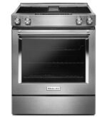 KitchenAid - 6.4 Cu. Ft. Self-Cleaning Slide-In Electric Convection Range - Stainless Steel