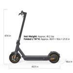 Segway - Max G30P Electric Kick Scooter, Foldable Electric Scooter w/40.4 mi Max Operating Range & 18.6 mph Max Speed - Black - Image 4