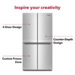 KitchenAid - 19.4 Cu. Ft. Bottom-Freezer 4-Door French Door Refrigerator - PrintShield Stainless Finish - Image 4