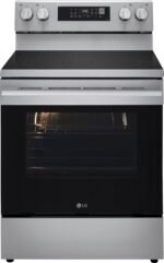 LG - 6.3 Cu. Ft. Freestanding Electric True Convection Smart Range with Air Fry and UltraHeat Element - Stainless Steel