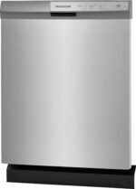 Frigidaire - 24" Front Control Built-In Plastic Tub Dishwasher with DishSense Sensor Technology, 54 dBA - Stainless Steel - Image 2