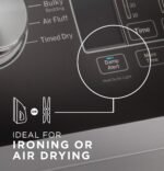 GE - 7.4 Cu. Ft. Front Load Electric Dryer with Sensor Dry - White with Matte Black - Image 4