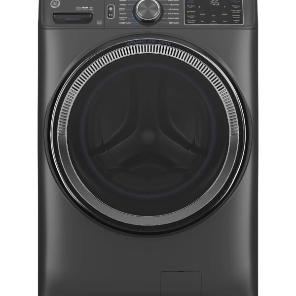 GE 5.0 Cu. Ft. Stackable Smart Front Load Washer Steam SmartDispense Odorblock Ultra Fresh from Kings Outlet