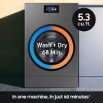Samsung - 5.3 cu. ft. Bespoke AI Vented Smart All-In-One Washer/Electric Dryer Combo with AI Home - Dark steel - Image 4