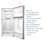 Insignia - 18 Cu. Ft. Top-Freezer Refrigerator with ENERGY STAR Certification - Stainless Steel - Image 5