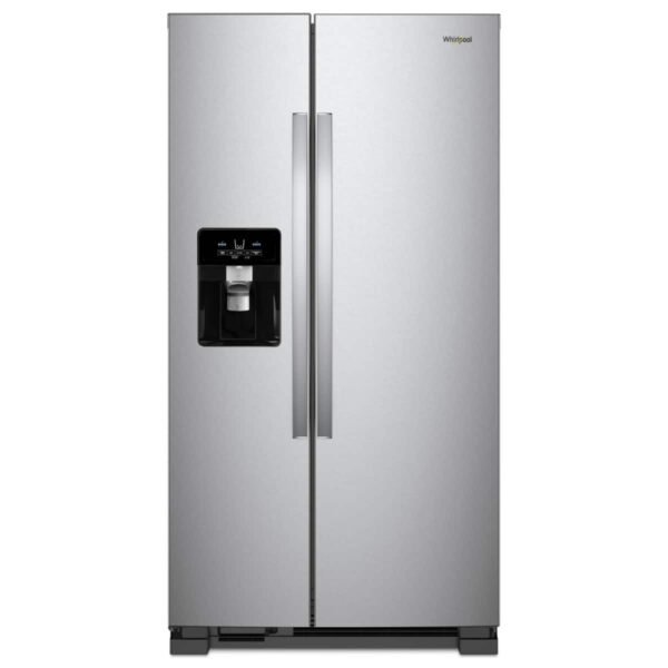 Whirlpool 21 Cu. Ft. Side-by-Side Refrigerator LED Interior Lighting Stainless Steel from Kings Outlet