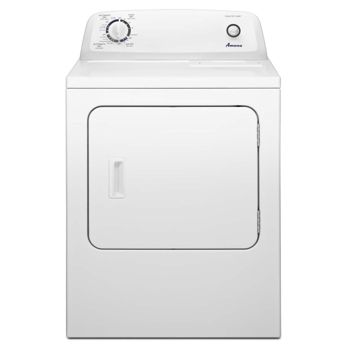 Kings Outlet Amana 6.5 Cu. Ft. Electric Dryer Automatic Dryness Control White Amana 6.5 Cu. Ft. Electric Dryer Automatic Dryness Control White from Kings Outlet