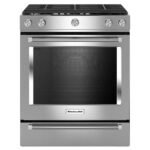 KitchenAid - 5.8 Cu. Ft. Self-Cleaning Slide-In Gas Convection Range - Stainless Steel