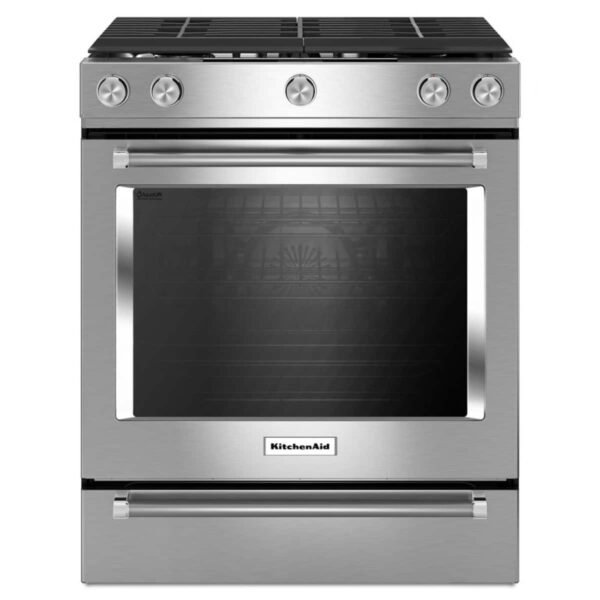 KitchenAid 5.8 Cu. Ft. Self-Cleaning Slide-In Gas Convection Range Stainless Steel from Kings Outlet