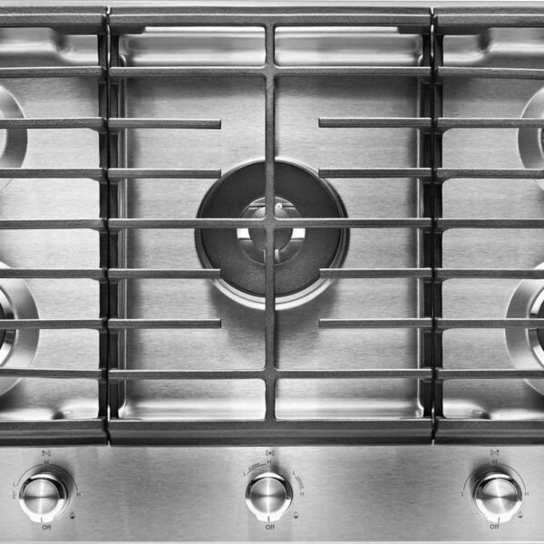 KitchenAid 36" Gas Cooktop 5 Burners Stainless Steel from Kings Outlet