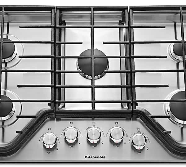 KitchenAid 36" Built-In Gas Cooktop Stainless Steel from Kings Outlet
