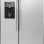 GE - 21.9 Cu. Ft. Side-by-Side Counter-Depth Refrigerator with Integrated Shelf Support System - Stainless Steel