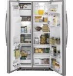 GE - 21.9 Cu. Ft. Side-by-Side Counter-Depth Refrigerator with Integrated Shelf Support System - Stainless Steel - Image 4