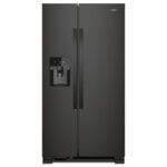 Whirlpool - 25 Cu Ft. Wide Side-by-Side Refrigerator - Black