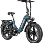 Heybike - Ranger S 1000W - Foldable Step-Thru Fat-Tire Ebike 55mi Max Range 28mph Max Speed - UL Certified - Blue