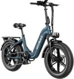 Heybike - Ranger S 1000W - Foldable Step-Thru Fat-Tire Ebike 55mi Max Range 28mph Max Speed - UL Certified - Blue