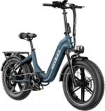 Heybike - Ranger S 1000W - Foldable Step-Thru Fat-Tire Ebike 55mi Max Range 28mph Max Speed - UL Certified - Blue