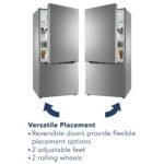 Insignia - 18.6 Cu. Ft. Bottom Freezer Refrigerator with ENERGY STAR Certification - Stainless Steel - Image 4