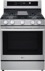 LG - 6.3 Cu. Ft. Freestanding Gas True Convection Smart Range with EasyClean, Air Fry and UltraHeat 20K Burner - Stainless Steel