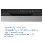 Insignia 24" Front Control Built-In Dishwasher Sensor Wash Stainless Steel Tub 51 dBA ENERGY from Kings Outlet