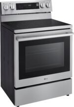 LG - 6.3 Cu. Ft. Freestanding Electric True Convection Smart Range with Air Fry and InstaView - Stainless Steel - Image 2
