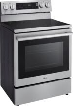 LG - 6.3 Cu. Ft. Freestanding Electric True Convection Smart Range with Air Fry and InstaView - Stainless Steel - Image 2