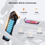 Heybike - Mars 2.0 Foldable E-bike w/ 45mi Max Operating Range & 28 mph Max Speed-UL Certified - Black - Image 5