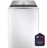 GE Profile - 5.0 Cu. Ft. High Efficiency Smart Top Load Washer with Smarter Wash Technology, Easier Reach & Microban Technology - White - Image 2
