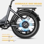 Heybike - Ranger S 1000W - Foldable Step-Thru Fat-Tire Ebike 55mi Max Range 28mph Max Speed - UL Certified - Gray - Image 4