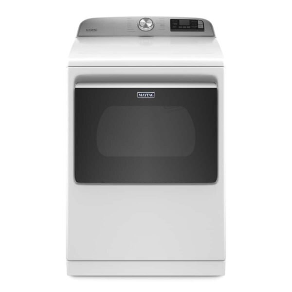 Maytag 7.4 Cu. Ft. Smart Electric Dryer Steam Extra Power Button White from Kings Outlet