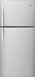 Whirlpool 19.3 Cu. Ft. Top-Freezer Refrigerator Monochromatic Stainless Steel from Kings Outlet