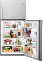 Whirlpool 19.3 Cu. Ft. Top-Freezer Refrigerator Monochromatic Stainless Steel from Kings Outlet