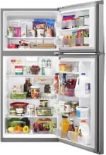 Whirlpool 19.3 Cu. Ft. Top-Freezer Refrigerator Monochromatic Stainless Steel from Kings Outlet