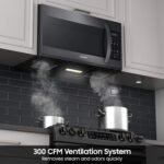 Samsung - 1.7 cu. ft. Over-the-Range Microwave - Matte Black Steel - Image 4